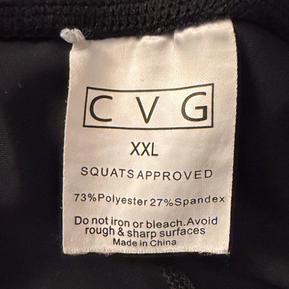 Constantly Varied Gear- Black on Black-Cheetah Print Full Length Leggings- XXL - Picture 2 of 6